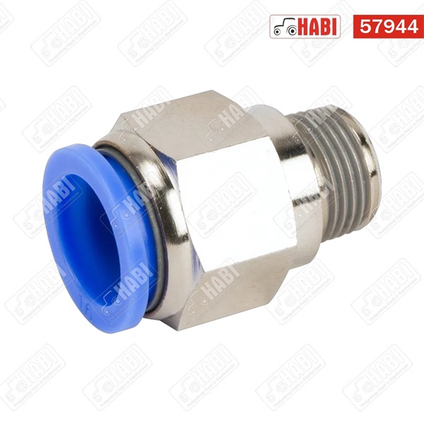 Dugaszolható gyorscsatlakozó fém 16 mm x 3/8" km. réz-nikkel
