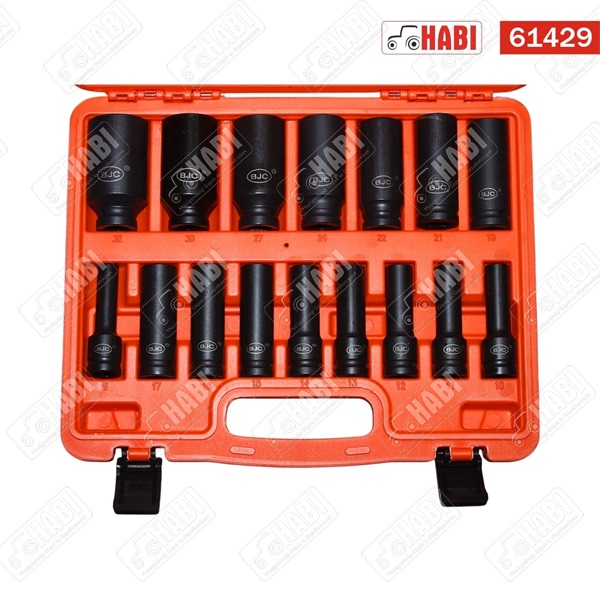 Dugókulcs készlet hosszított 1/2" 10-32 mm BJC