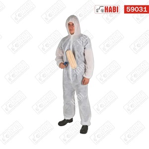 Egyszer használatos overál, XL, fehér, 45 g