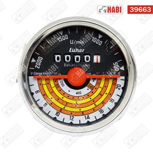 Eicher sebesség-, fordulatszámmérő és üzemóra-számláló D=80 mm, balra forgó