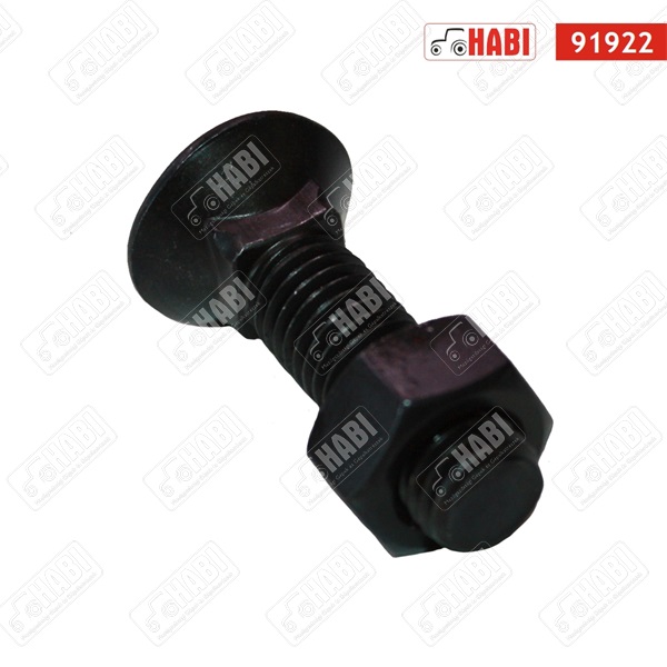 Ekevascsavar + anya M12x45 10.9 négylapfejű