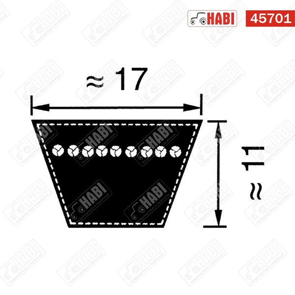 Ékszíj 17x3150 Li Optibelt