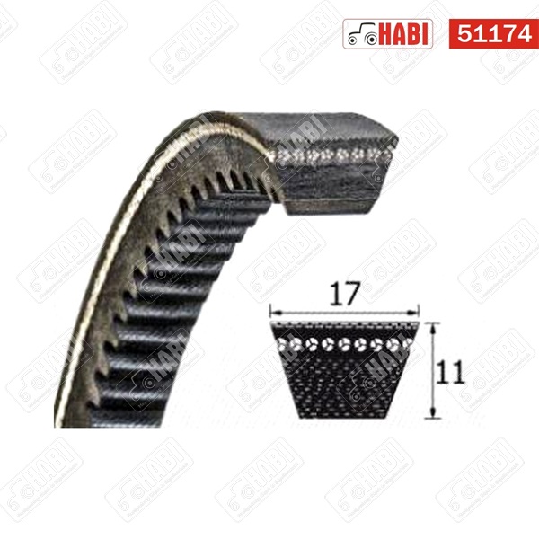 Ékszíj BX34 17x890 Lw / 850 Li Optibelt