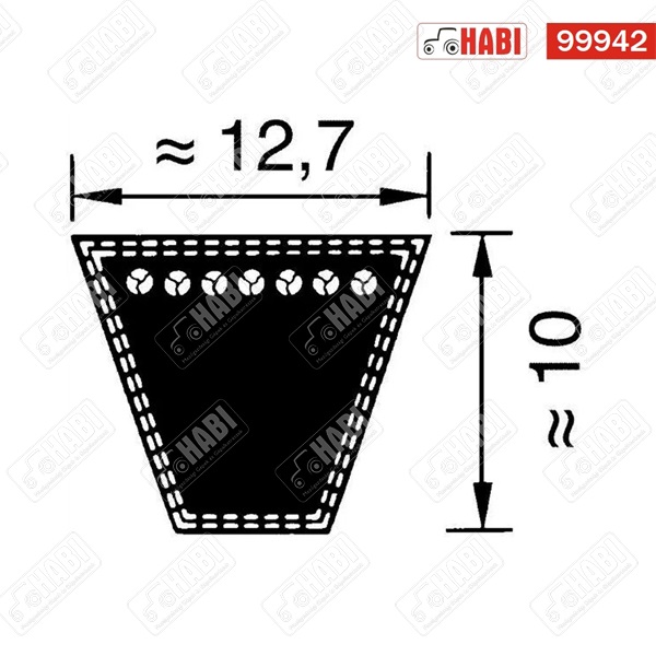Ékszíj SPA 2500 Lw / 13x2518 La Optibelt
