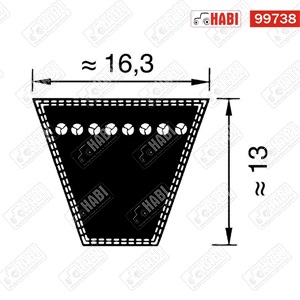 Ékszíj SPB 17x1600 Optibelt