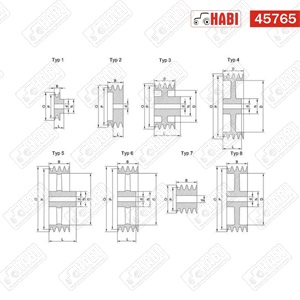 Ékszíjtárcsa 1 bordás SPB D=125 mm
