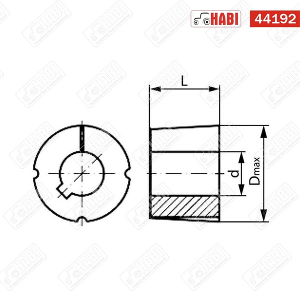 Ékszíjtárcsa Taperlock szoritóhüvely d=28 mm TB 1108
