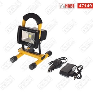 Építőipari munkalámpa LED kocka 10W tölthető, 400 Lumen, 12/230V