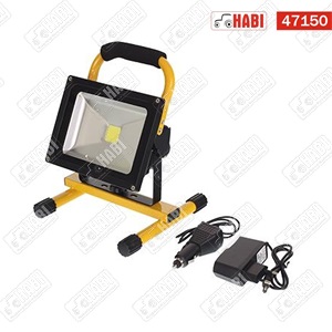 Építőipari munkalámpa LED kocka 20W tölthető, 600 Lumen, 12/230V