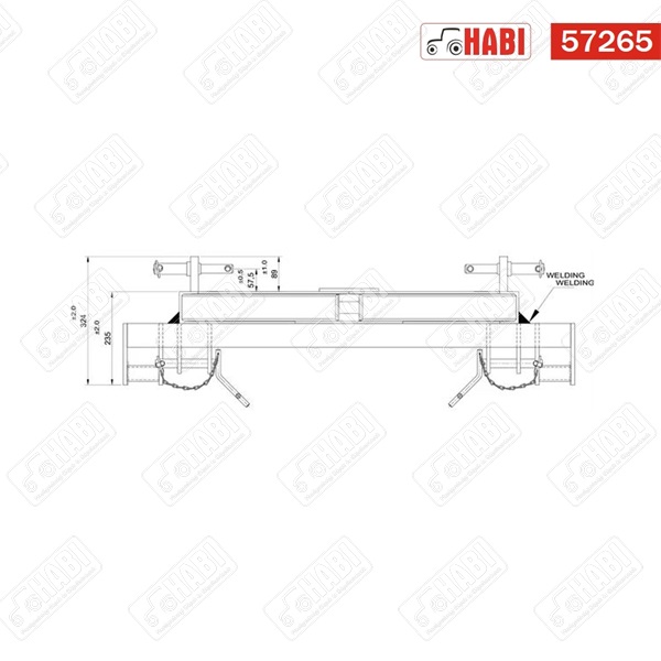 Euro Norm - hárompont/vonóháromszög adapter MAX. 1000 kg