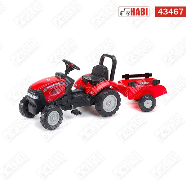 FALK Case IH Maxxum 130 CVX pedálos traktor pótkocsival