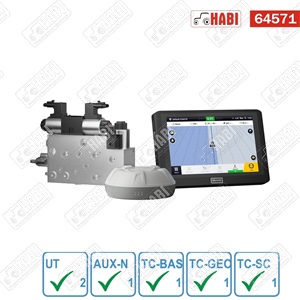 FJ Dynamics AH2-es ISOBUS-ready automata kormányzási rendszer 10,1”-os LTE tablettel, szeleppel + táblavégi forduló