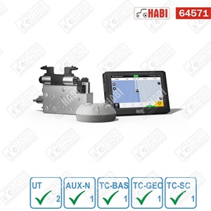 FJ Dynamics AH2-es ISOBUS-ready automata kormányzási rendszer 10,1”-os LTE tablettel, szeleppel + táblavégi forduló