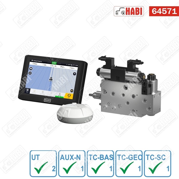 FJ Dynamics AH2-es ISOBUS-ready automata kormányzási rendszer 10,1”-os LTE tablettel, szeleppel + táblavégi forduló