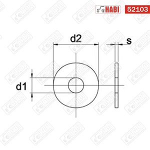 Fakötésű alátét 8-as rozsdamentes acél A2