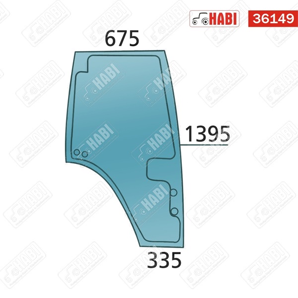 Fendt ajtóüveg jobb