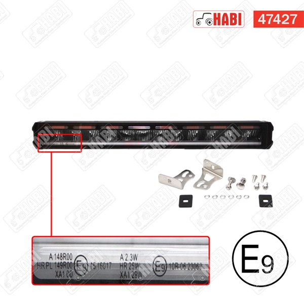 Fényhíd 3 funkciós LED 120 W 9600 LM 10-30 V 604x88x91 mm IP67,