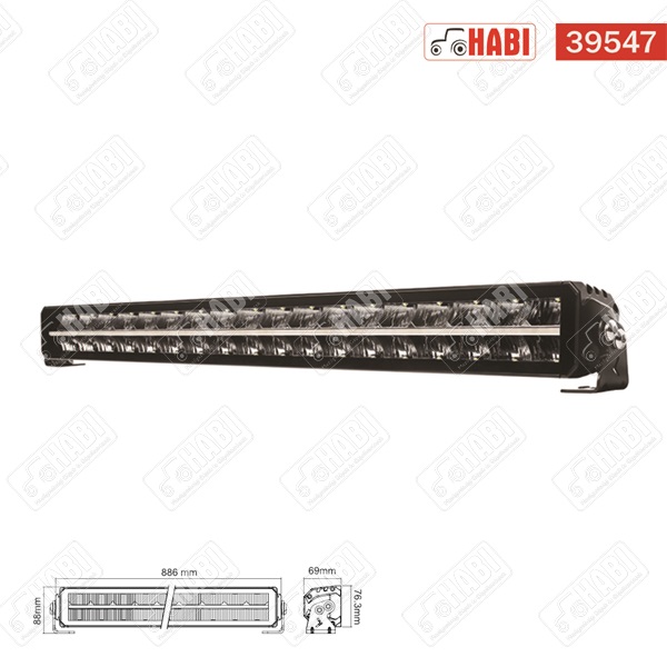 Fényhíd 3 funkciós OSRAM LED 140W, 12000 lumen, 10-30 V, 886 mm, IP67 / IP69K