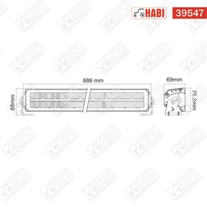 Fényhíd 3 funkciós OSRAM LED 140W, 12000 lumen, 10-30 V, 886 mm, IP67 / IP69K
