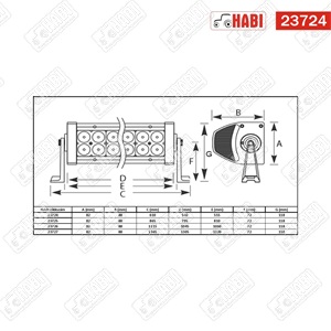 Fényhíd LED EPISTAR 2D lencse 120 W 8400LM 12-24 V 560 mm IP67