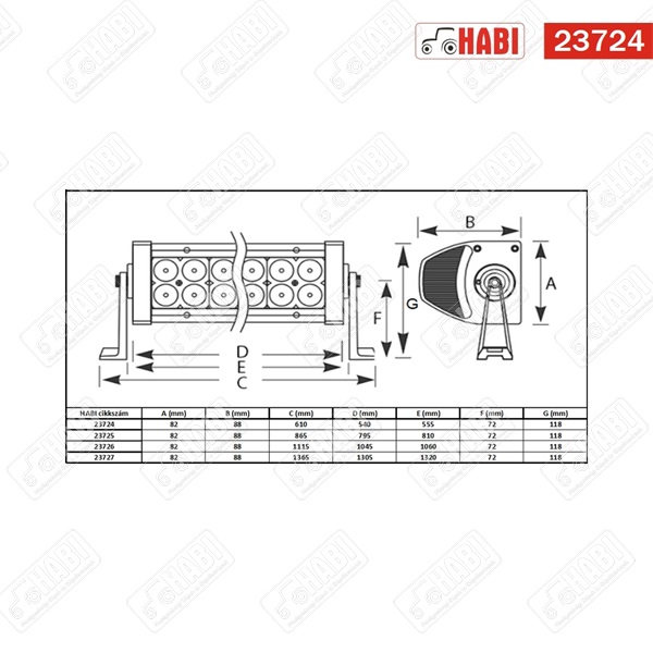 Fényhíd LED EPISTAR 2D lencse 120 W 8400LM 12-24 V 560 mm IP67
