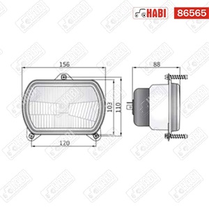 Fényszóró RGP 12-24 V 156x103x88 mm IP54 Wesem