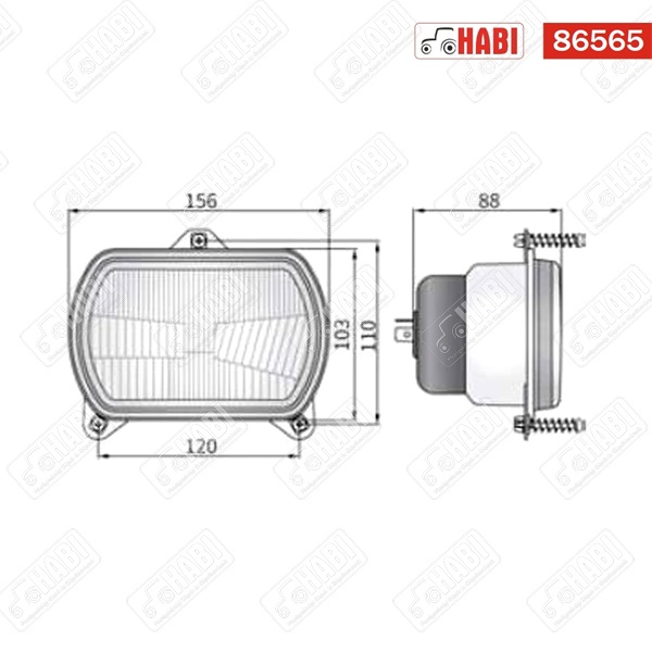 Fényszóró RGP 12-24 V 156x103x88 mm IP54 Wesem