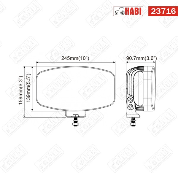 Fényszóró első 2 funkciós LED 64W 6500 lumen 10-30V IP67