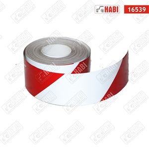 Fényvisszaverő fólia piros-fehér 5cm csíkos bal oldali /fm