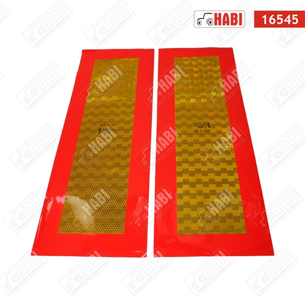 Fényvisszaverő matrica keretes, 565x200mm, E jelzett, 2db-os csomag