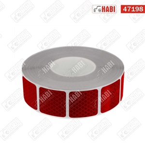 Fényvisszaverő szalag piros, 50méter/csomag, E jelzett, ECE - 104, C osztály