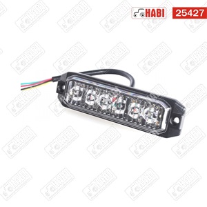 Figyelmeztető fényjelzés 6 LED villogó 119x31x13mm 18 W 12-24V