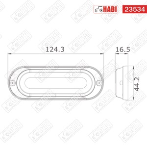 Figyelmeztető fényjelzés LED villogó+nappali menetfény 18 W+5,2 W 10-30V 125x45x20 mm