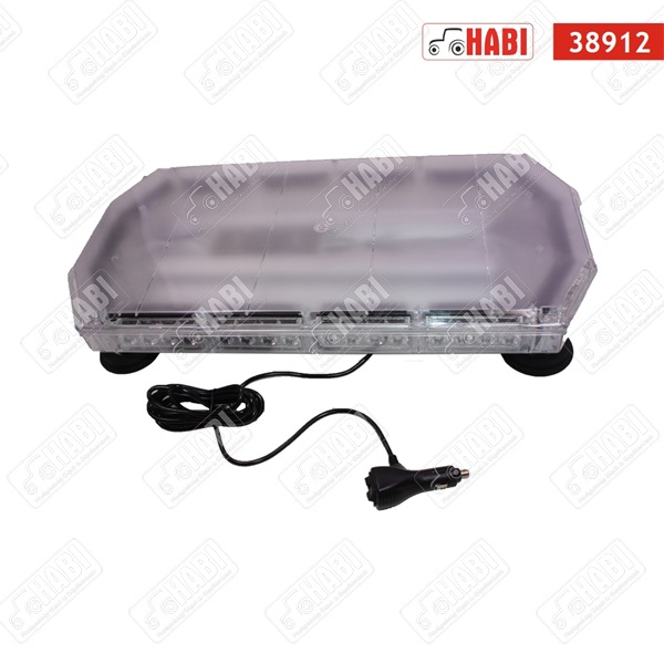 Figyelmeztető fényjelzés sárga fényhíd 9-30V mágneses+szivargyújtó csatlakozó 590x290x110 mm R65 R10 LED