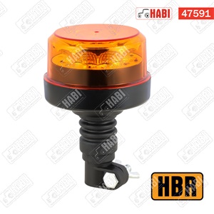 Figyelmeztető fényjelzés sárga villogó 12V-24V rugalmas tartócsöves R65 R10 LED