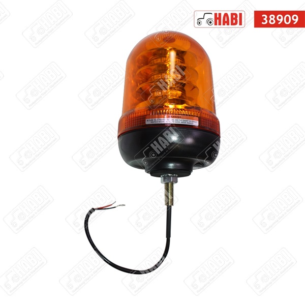 Figyelmeztető fényjelzés sárga villogó 9V-30V központi csavaros LED