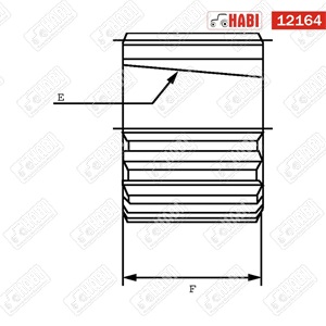 Bordás persely z=14 25x22