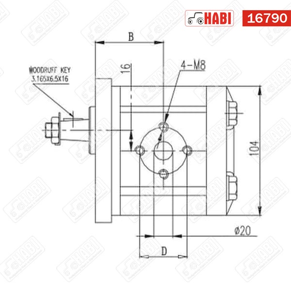 Hidromotor 14 cc