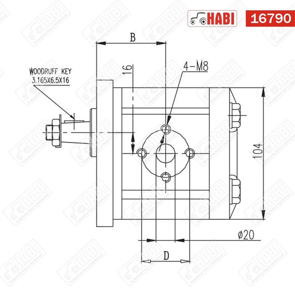 Hidromotor 14 cc