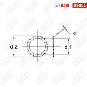 Fogazott alátét M12 13x20,5x1 mm rozsdamentes acél A2
