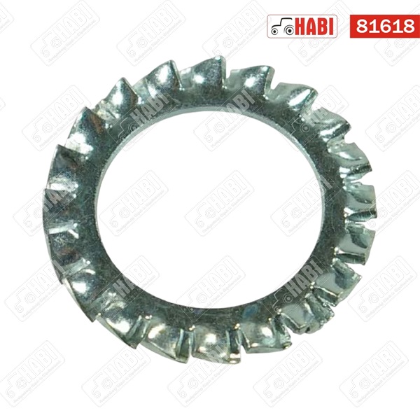 Fogazott alátét M16 17x26,5x1,2 mm rozsdamentes acél A2