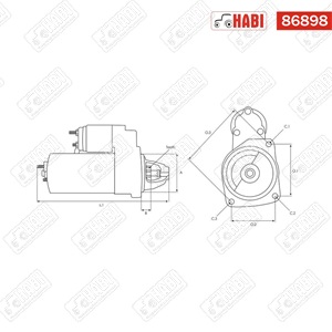 Ford Dexta önindító Lucas típusú 12V 2,8 kW Z=10 AS-PL