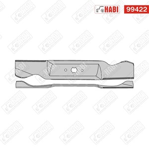 MTD fűnyírókés jobb L=490 mm D=16,5 mm