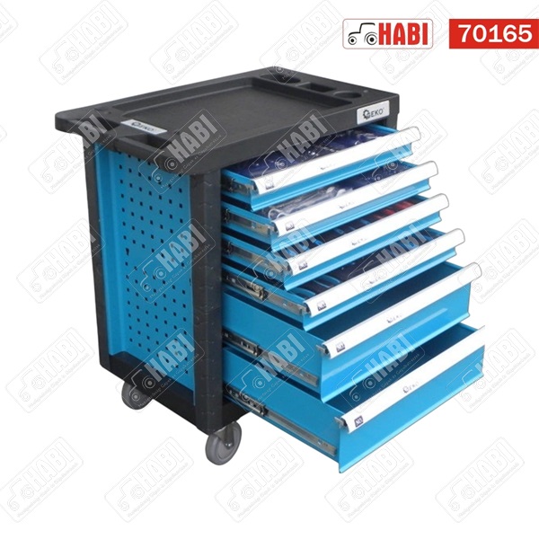 GEKO szerszámkocsi szerszámokkal 245 db-os, 6 fiókos