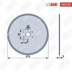 Gaspardo csoroszlya tárcsa 373x3,0 mm