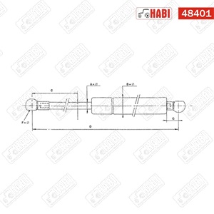 Gázrugó L=280-304 N /Stabilus/
