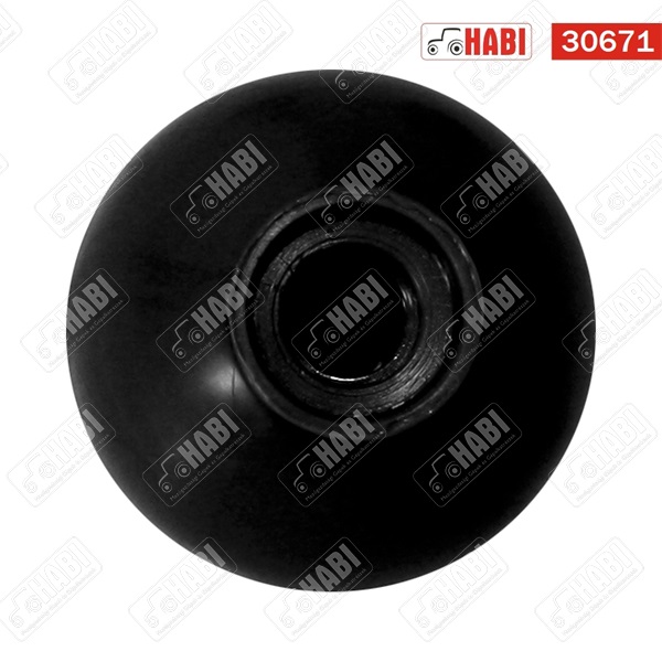 Gomb átmérő 32mm kerek M6 FEKETE