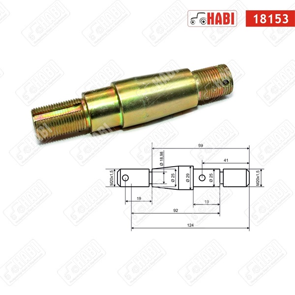 MTZ Gömbcsap 2 menetes nem komplett /1/ L=124mm