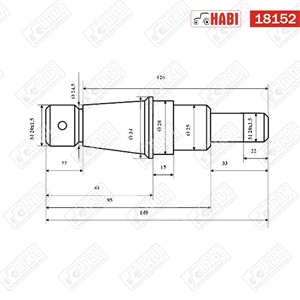 MTZ Gömbcsap 2 menetes nem komplett /6/ L=148mm