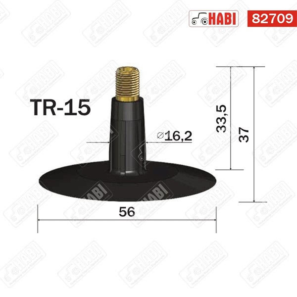 Gumi tömlő 7.00/7.50-16 TR15 HBR Premium